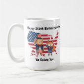 アメリカ生誕250周年記念マグ コーヒーマグカップ (左)