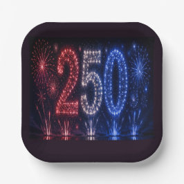 アメリカ生誕250周年記念愛国 ペーパープレート