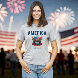 アメリカ生誕250周年記念 イーグル レッド ホワイト ブルー Tシャツ