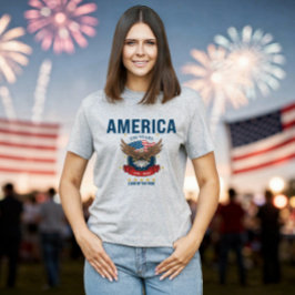 アメリカ生誕250周年記念 イーグル レッド ホワイト ブルー Tシャツ