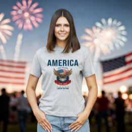 アメリカ生誕250周年記念 イーグル レッド ホワイト ブルー Tシャツ