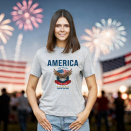 アメリカ生誕250周年記念 イーグル レッド ホワイト ブルー Tシャツ