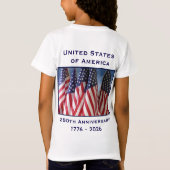 アメリカ生誕250周年記念 キッズ Tシャツ (裏面)