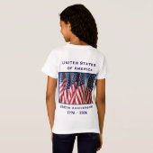 アメリカ生誕250周年記念 キッズ Tシャツ (裏面フル)