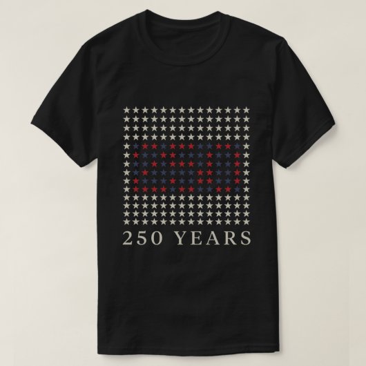 アメリカ生誕250周年記念 パトリオティックスターモダン Tシャツ (デザイン正面)
