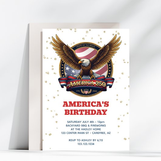 アメリカ生誕250周年記念 招待状