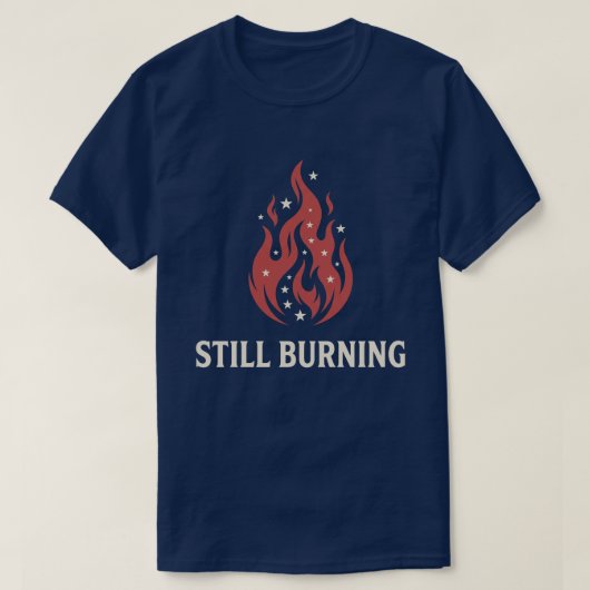 アメリカ生誕250周年記念 永遠に燃える愛国心 Tシャツ (デザイン正面)