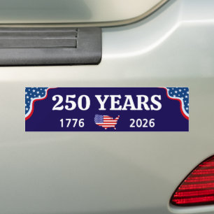 アメリカ生誕250周年記念 1776-2026 アメリカ生誕祭 バンパーステッカー