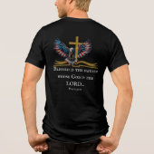 アメリカ生誕250周年記念 "God Bless America" メンズ トライブレンドTシャツ (裏面)