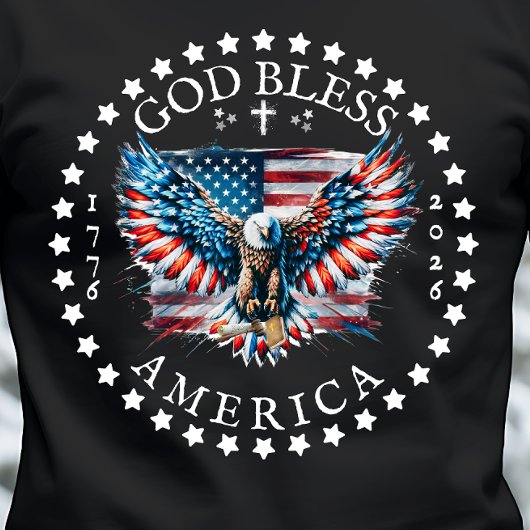 アメリカ生誕250周年記念 "God Bless America" メンズ トライブレンドTシャツ