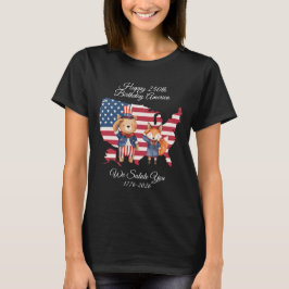 アメリカ生誕250周年記念Tシャツ かわいいデザイン Tシャツ