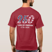 アメリカ生誕250周年記念Tシャツ 大好きUSA Tシャツ (裏面)