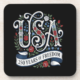 アメリカ生誕250周年記念Tシャツ 女性 愛国 7月4日 コースター