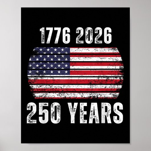 アメリカ生誕250周年 アメリカ国旗 ハッピー250周年記念 アーム ポスター (正面)