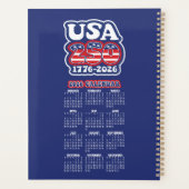 アメリカ生誕250周年 - グルーヴィーUSA 2026 プランナー手帳 (裏面)