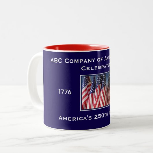 アメリカ生誕250周年 ツートーンマグカップ (正面左)