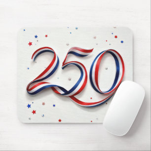 アメリカ生誕250周年 リボンと星 マウスパッド