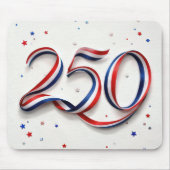 アメリカ生誕250周年 リボンと星 マウスパッド (正面)