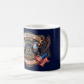 アメリカ生誕250周年 | 愛国的なワシのデザイン コーヒーマグカップ (正面右)