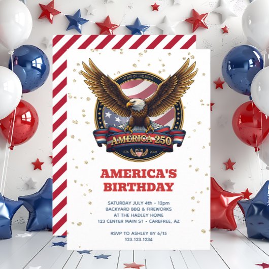 アメリカ生誕250周年 招待状
