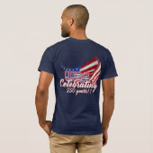 アメリカ生誕250周年 星条旗 Tシャツ (裏面フル)