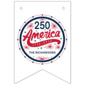 アメリカ生誕250周年 赤白青USA バンティングフラッグ (第2の旗)
