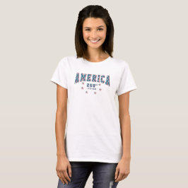 アメリカ生誕250周年 赤 白 青 Tシャツ