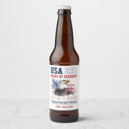 アメリカ生誕250周年 1776-2026年 7月4日 ビールラベル