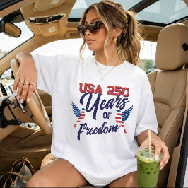アメリカ生誕250周年 1776-2026 グラフィックファイアーワーク Tシャツ