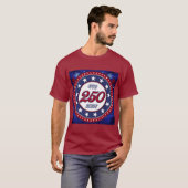 アメリカ生誕250周年 1776-2026 グラフィック花火 Tシャツ (正面フル)