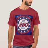 アメリカ生誕250周年 1776-2026 グラフィック花火 Tシャツ (正面)