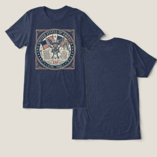 アメリカ生誕250周年 1776-2026 デザイン トライブレンドTシャツ