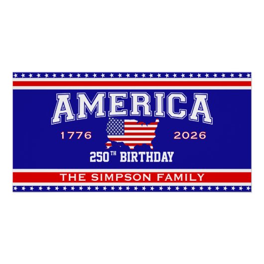 アメリカ生誕250周年 1776-2026 ポスター (正面)