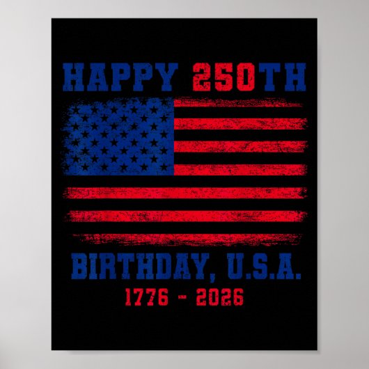 アメリカ生誕250周年 1776 2026 メンズ レディース 7月4日 ポスター (正面)