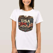 アメリカ生誕250周年 1776-2026 レディース愛国 Tシャツ (正面)
