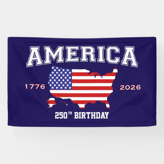 アメリカ生誕250周年 1776-2026 横断幕 (横)