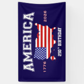 アメリカ生誕250周年 1776-2026 横断幕 (縦)