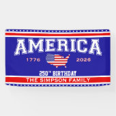 アメリカ生誕250周年 1776-2026 横断幕 (横)