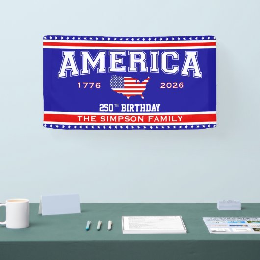 アメリカ生誕250周年 1776-2026 横断幕 (トレードショー)