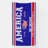 アメリカ生誕250周年 1776-2026 横断幕 (縦)