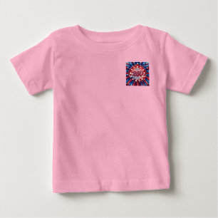 アメリカ生誕250周年 1776-2026 赤白青花火 ベビーTシャツ
