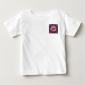 アメリカ生誕250周年 1776-2026 赤白青花火 ベビーTシャツ (正面)