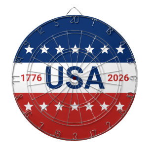 アメリカ生誕250周年 1776 2026 赤 白 青 ダーツボード