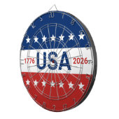 アメリカ生誕250周年 1776 2026 赤 白 青 ダーツボード (正面右)