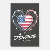 アメリカ生誕250周年 1776-2026 7月4日 ポストイット (正面)