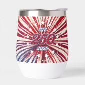 アメリカ生誕250周年 1776-2026 RWB 花火 (左面)