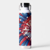 アメリカ生誕250周年 1776-2026 RWB 花火 ウォーターボトル (正面)