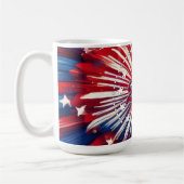 アメリカ生誕250周年 1776-2026 RWB 花火 コーヒーマグカップ (左)