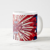 アメリカ生誕250周年 1776-2026 RWB 花火 ジャンボコーヒーマグカップ (正面右)