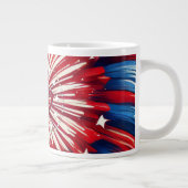 アメリカ生誕250周年 1776-2026 RWB 花火 ジャンボコーヒーマグカップ (右)